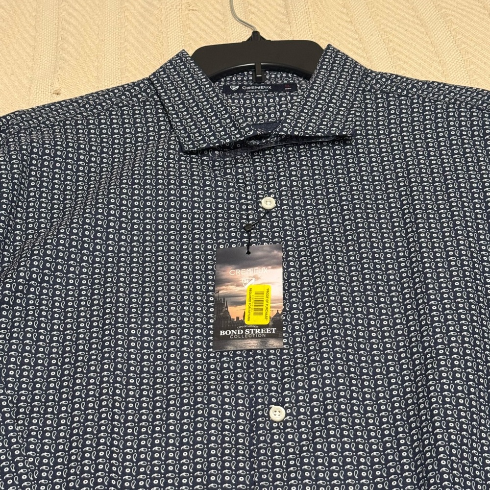 Cremieux Black Patterned Button Down Shirt from Dillards.